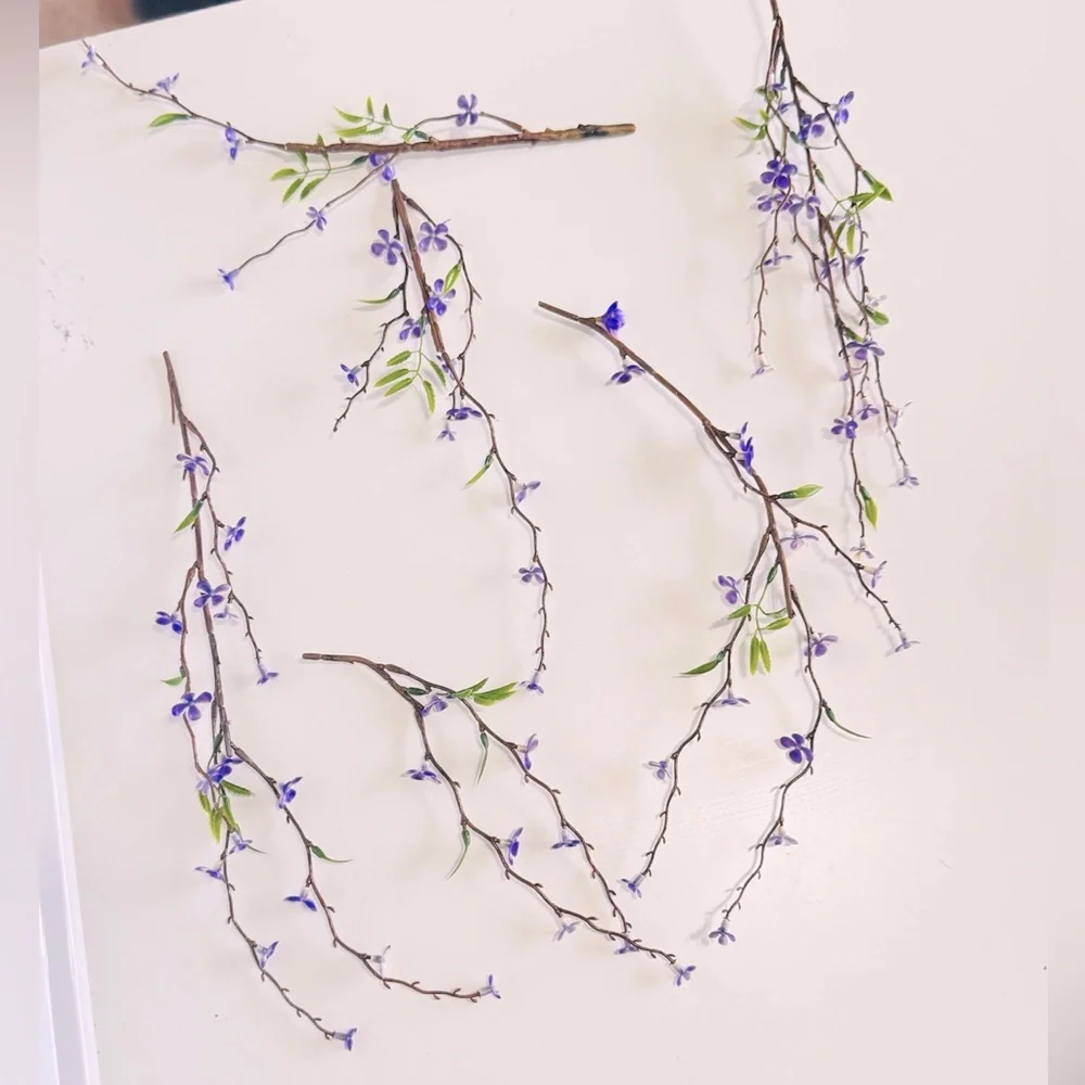 LIFELIKE Purple Willow Blossom Flower Picks Floral Home Decor Arrangement Wreath